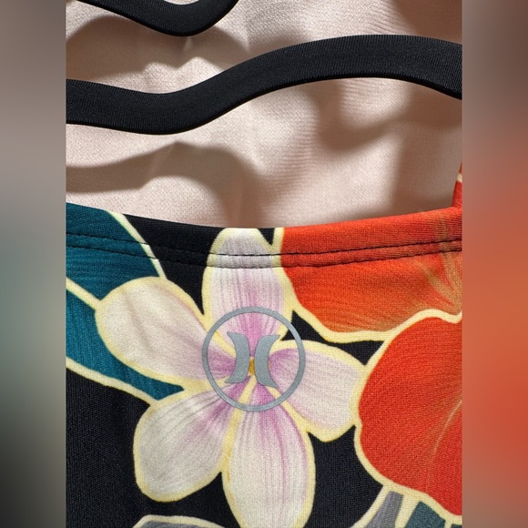 Hurley Floral One Piece Swimsuit - Black, Red, Yellow, Green, Pink - Picture 5 of 5